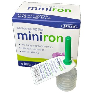 Dung dịch thụt trực tràng, táo bón dành cho người lớn Miniron hộp 6 tuýp