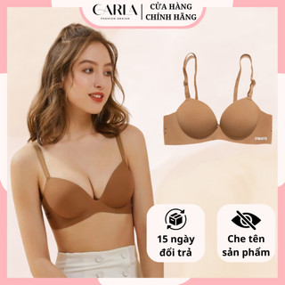 Áo Lót Nữ Su Carla Không Gọng, Đệm Bàn Tay Mút Thông Hơi S03, Đúc Su 3D Bản Hoa Nâng Ngực Bàn Tay