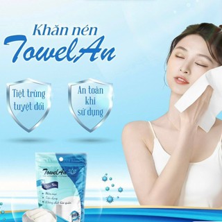  Khăn mặt nén du lịch | Khăn nén viên kẹo Hình chữ nhật ( 22* 30cm ) Hàng Loại 1 Chính Hãng