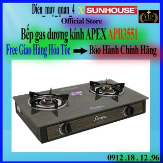 Bếp gas dương kính sunhouse apex apb3551 / shb3551