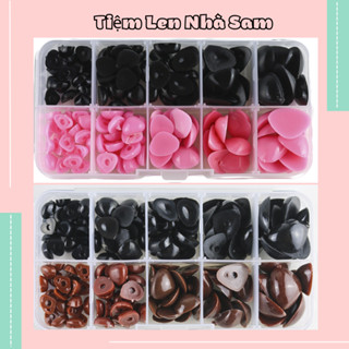 Mũi thú dán làm gấu bông, hộp 150 mũi thú dán tam giác bằng nhựa | Tiệm Len Nhà Sam - Sam Crochet