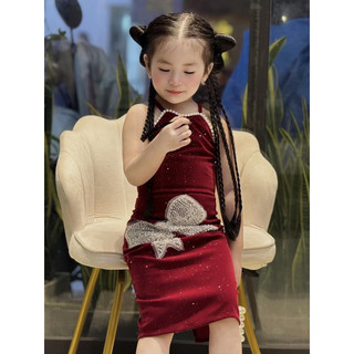 Váy body nhung cho bé
