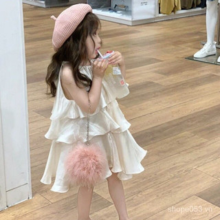 Váy maxi 2 dây cho bé 2024