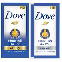 Combo 10 Dây dầu gội, dầu xả Dove mỗi dây 10 gói x 6g