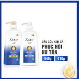 Dầu gội, dầu xả Dove 640g phục hồi hư tổn