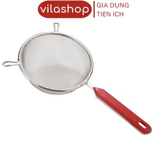 Vợt Lọc Trà, Rây Lọc Trái Cây Cán Nhựa, Dụng Cụ Lọc Thức Ăn, Lọc Cua Inox Cao Cấp