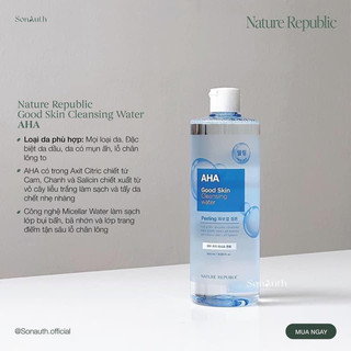 Nước tẩy trang AHA Nature Republic