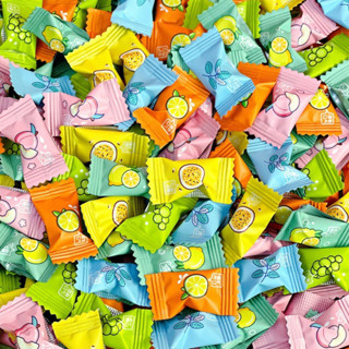 [Sỉ 1kg ]Kẹo trái cây bạc hà bốn mùa thơm mát, không đường, vị trái cây, viên kẹo ngậm thơm miệng.