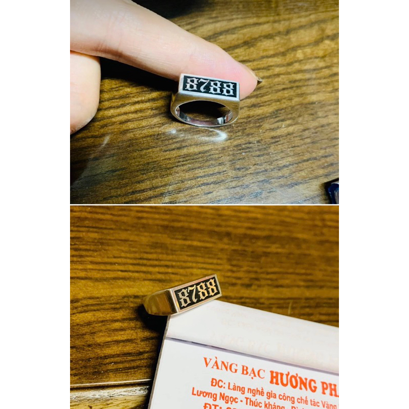 Nhẫn BẠC khắc Năm sinh bản nam
