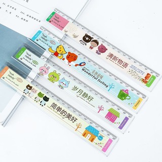 Thước kẻ học sinh 15cm hình dễ thương ngẫu nhiên - TD OFFICE