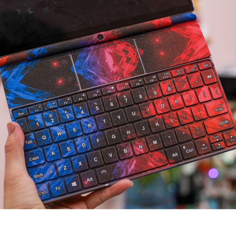 Skin dán GPD Win Max 2 mẫu Neon Cubes | Winmax 2 Ver1, 2, 2023, 2024 | Custom theo yêu cầu