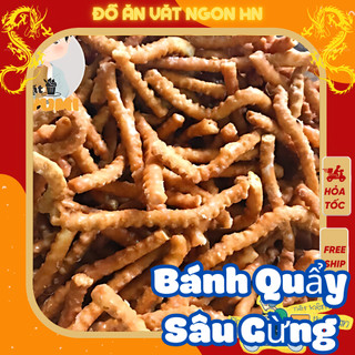 Bánh quẩy sâu gừng tẩm đường 500g bánh ăn vặt tuổi thơ thơm ngon giá rẻ