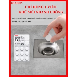 [HỎA TỐC] 9 viên khử mùi chống tắc thông ống cống lỗ thoát sàn chậu thoát rửa mặt rửa bát bồn cầu