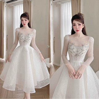 Đầm dự tiệc, đi bàn , công chúa tay dài blinh blinh full size s/m/l/xl