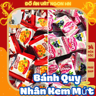 Bánh quy kem mứt nhân hoa quả 500g bánh đồ ăn vặt ngon minh phát