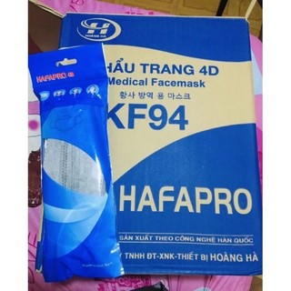 100c Khẩu Trang 4D Hafapro quai đeo thời trang chắc chắn lọc khuẩn, bụi