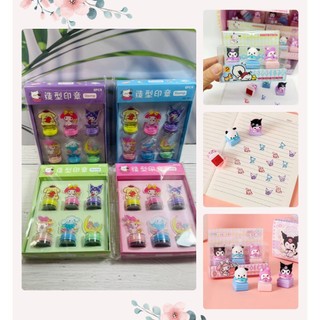 Con dấu dập tag hoạt hình sanrio dễ thương, con dấu in hoạt hình, in dấu kuromi, đóng dấu cinamoroll, medoly, dập in dấu