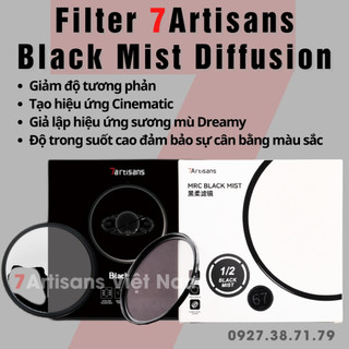 Filter black mist diffusion 1/2 1/4 1/8 đầy đủ kích cỡ từ 39mm đến 82mm - kính lọc 7artisans - tạo hiệu ứng cinematic