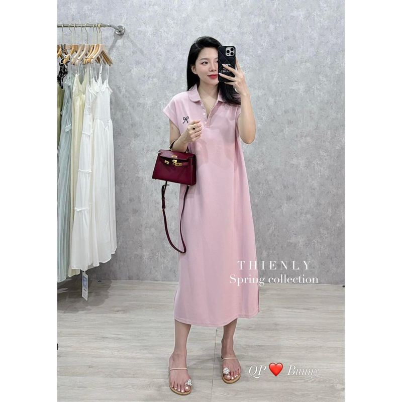 Váy xuông nơ cổ bèo full màu