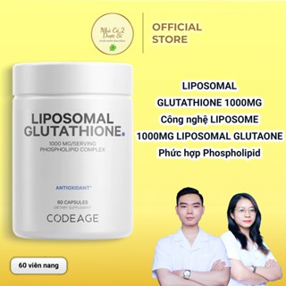 Viên Uống Glutathione 1000mg Sáng Da, Mờ Nám, Tàn Nhang Liposomal Glutathione 1000mg Codeage - Hộp 60 viên
