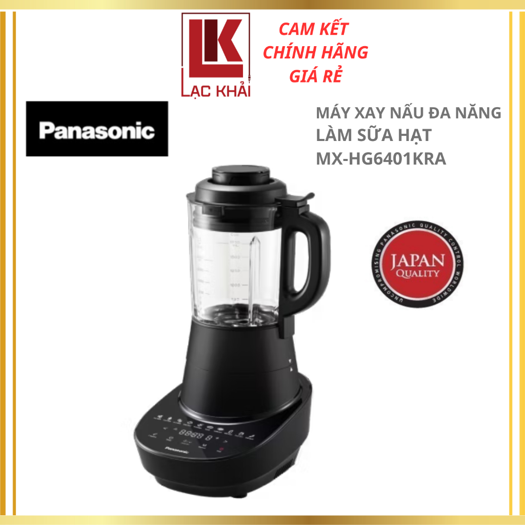 Máy xay nấu đa năng, làm sữa hạt Panasonic MX-HG6401KRA, cối thủy tinh - Hàng chính hãng