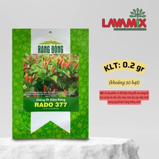 Hạt giống Ớt Xiêm Rừng Rado 377 (0,2g~30 hạt) hiệu Rạng Đông trồng quanh năm | Green House
