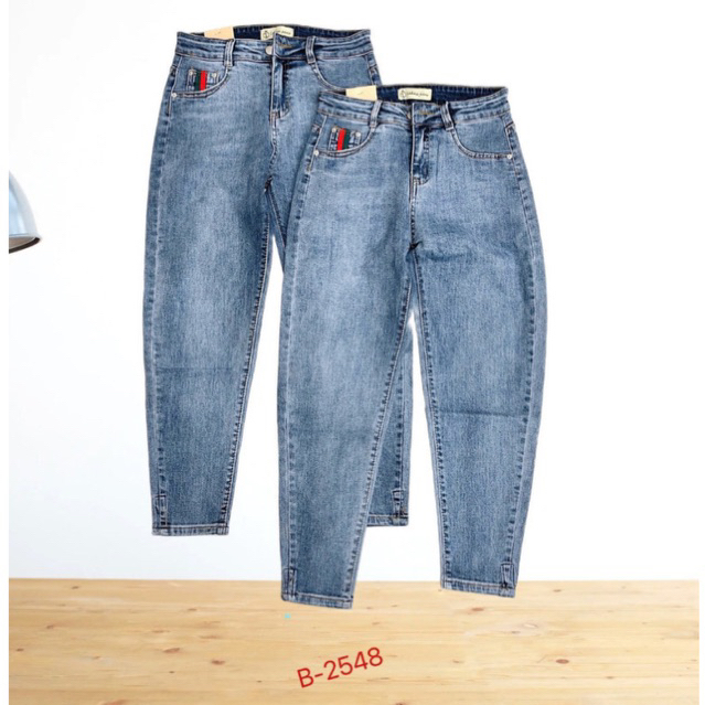 quần jean baggy nữ, quần jean baggy xanh-xám co dãn đẹp