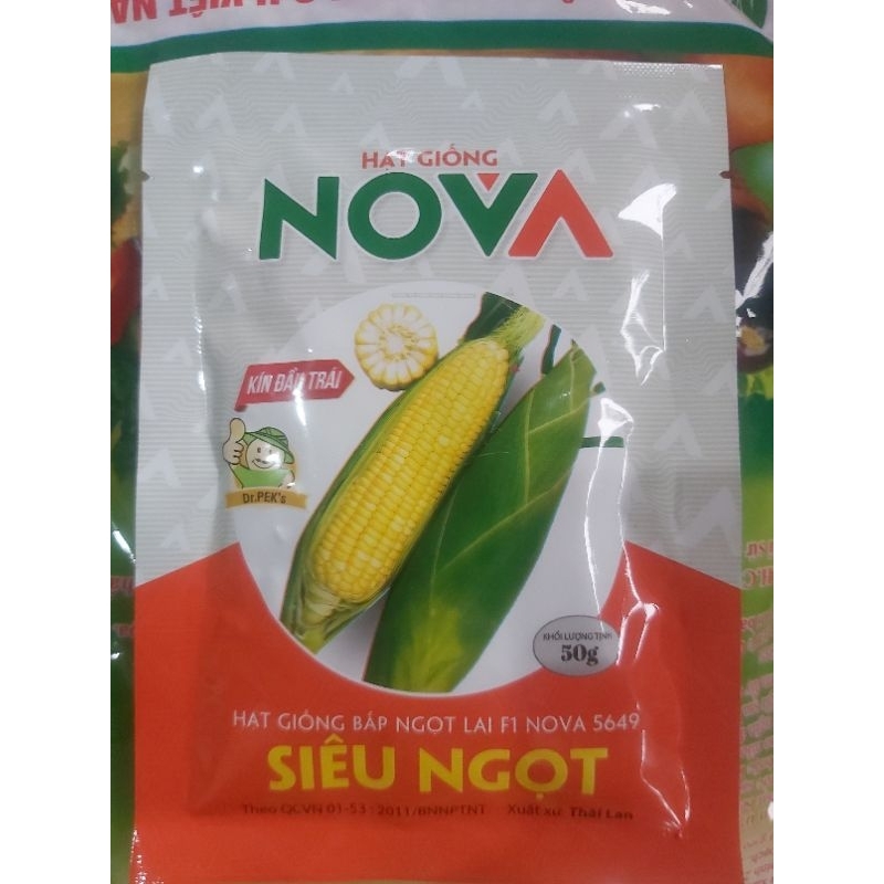 HẠT GIỐNG NGÔ NGỌT NOVA F1 5649(50G)