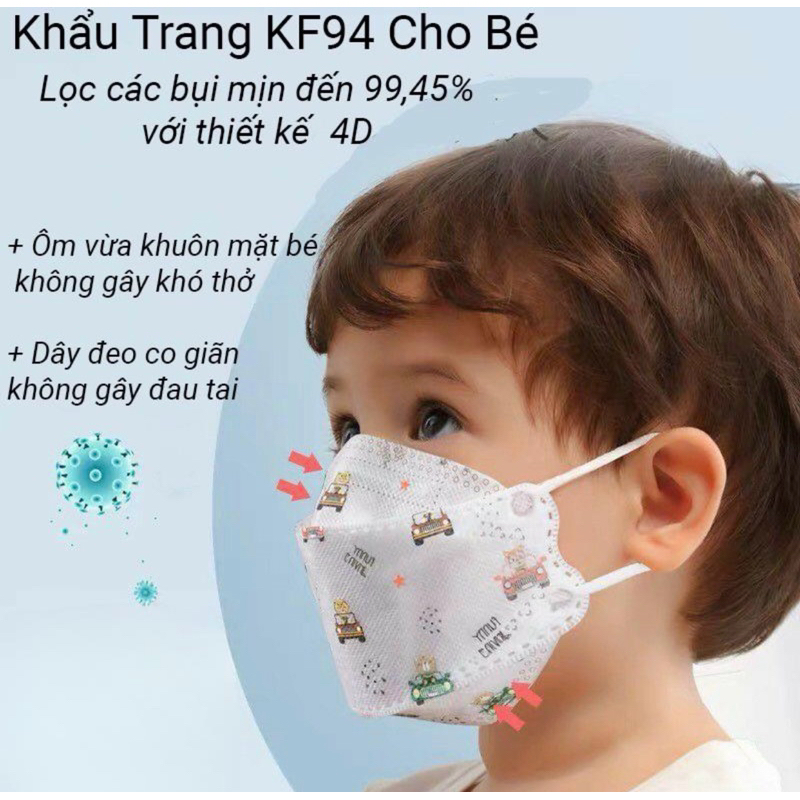 [10 CÁI - HÀNG CHÍNH HÃNG] KHẨU TRANG BÉ KF94 ĐẠI PHÁT &amp; AK MASK