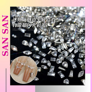 Set 10 đá mini đế bằng mix size mix kiểu cao cấp trang trí móng