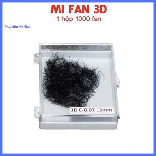 Mi Fan 3D 1h 1000 Fan_Hộp Lông Mi Volume 3D Fan Xưỡng Đẹp, Chân Keo Nhỏ,Đen,Mềm, Xòe Đều,Bắt Keo Cực Tốt_Mi Fan Xưỡng 3D