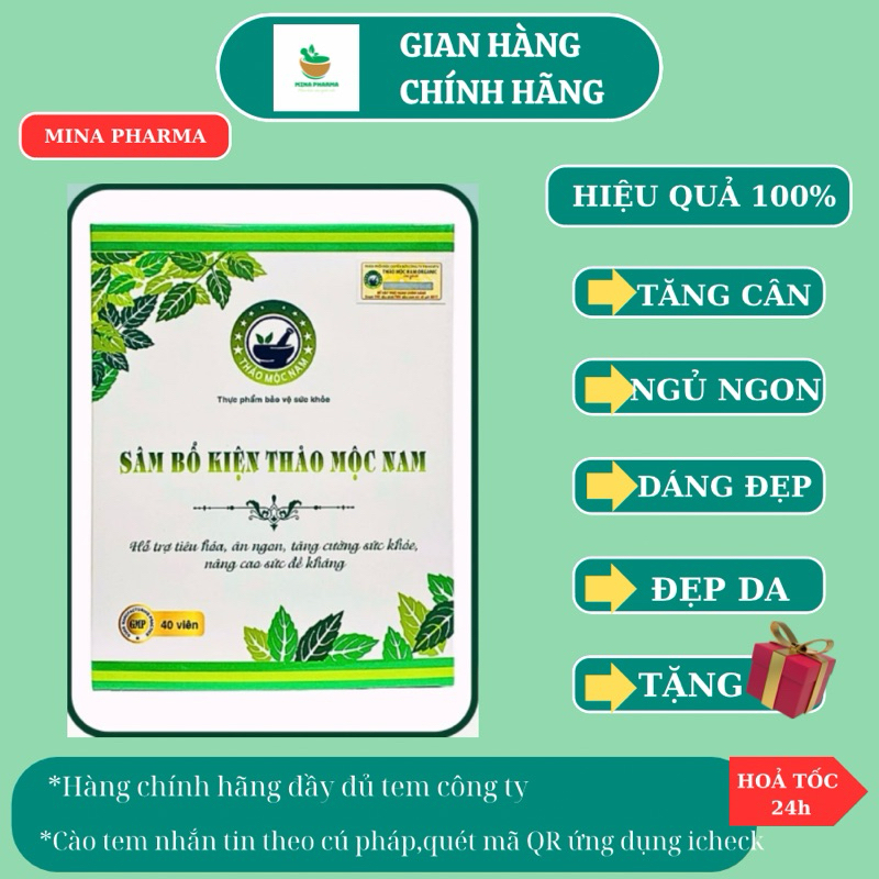 [TĂNG CÂN CHÍNH HÃNG] Sâm Bổ Kiện Thảo Mộc Nam-MINA PHARMA