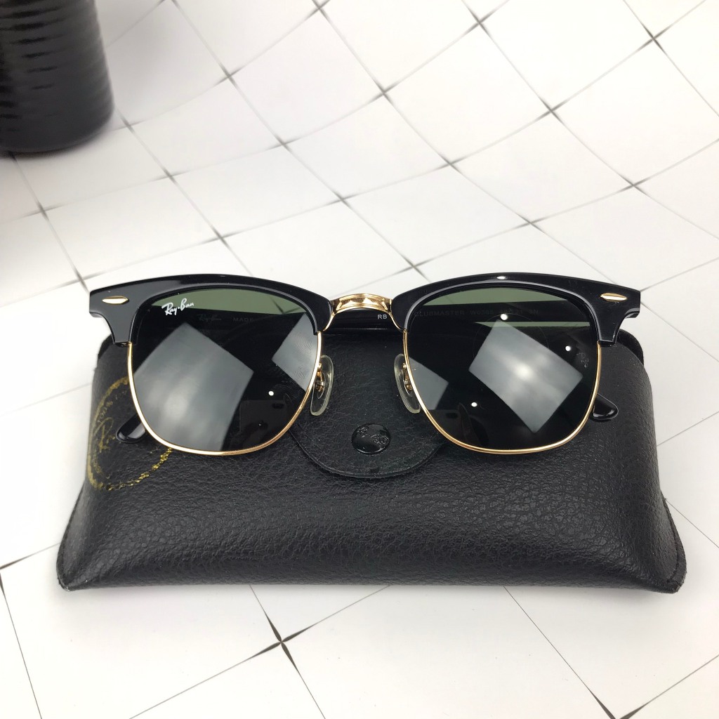 [ Size 51 ] Kính Rayban Clubmaster Chính Hãng Nguyên Zin Nguyên Tem 100% , Cực Nét , đi được ngày và đêm