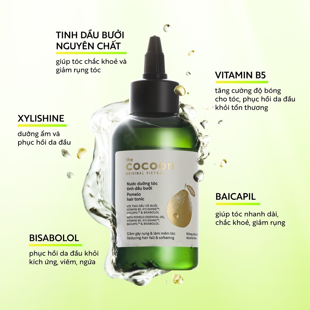 HÀNG TẶNG KHÔNG BÁN - Nước dưỡng tóc tinh dầu bưởi Cocoon giúp giảm gãy rụng & làm mềm tóc 140ml - Thuần Chay Việt Nam