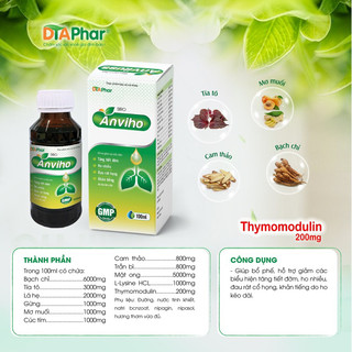 Siro ho cho bé ANVIHO - 100ml