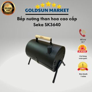 Bếp nướng than hoa cao cấp Seka SK3640 tặng kèm vỉ nướng, khay nướng inox tiện lợi có thể gấp gọn khi đi du lịch