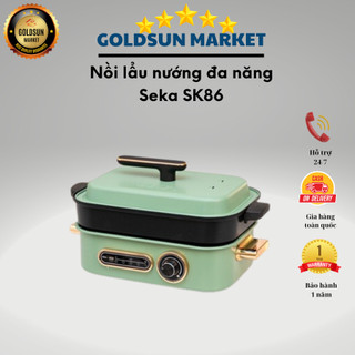 Nồi lẩu nướng đa năng Seka SK86 4 in 1 dung tích 4.5L công suất 1400W có khoá nhiệt an toàn