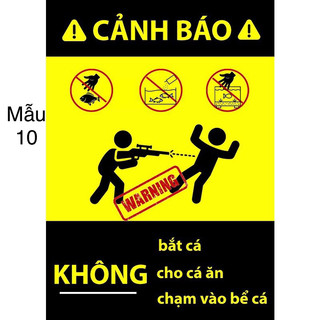 TEM CẢNH BÁO dán hồ cá | decan dán hồ cá | tem dan hồ