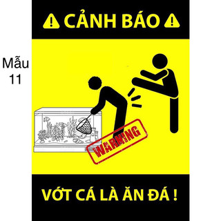 TEM CẢNH BÁO dán hồ cá | decan dán hồ cá | tem dan hồ