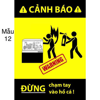 TEM CẢNH BÁO dán hồ cá | decan dán hồ cá | tem dan hồ
