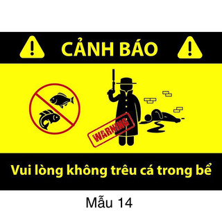 TEM CẢNH BÁO dán hồ cá | decan dán hồ cá | tem dan hồ