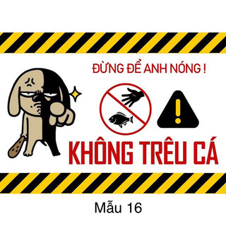 TEM CẢNH BÁO dán hồ cá | decan dán hồ cá | tem dan hồ