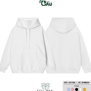Áo khoác hoodie GẤU 194 Nam Nữ vải nỉ co dãn, dày dặn mềm mịn form rộng - Hoodie Trơn