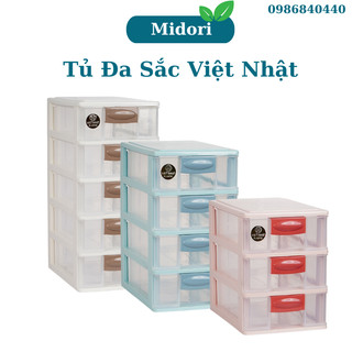 Tủ Nhựa Mini Việt Nhật, Trong Suốt để Bàn 3,4,5 tầng, Đa Năng