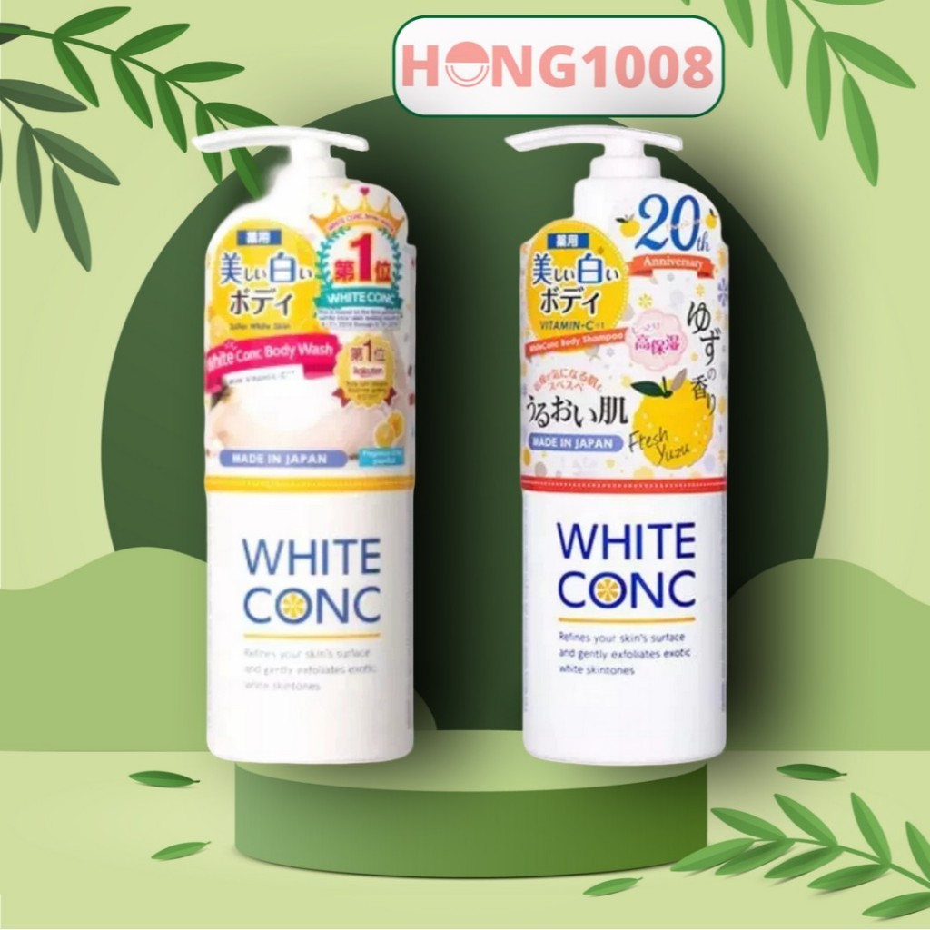 Sữa tắm trắng da White Conc Body Wash 600ml của Nhật - Marna White Conc Body Shampoo C II