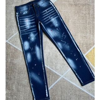  quần bò jean nam dài xanh đen rách kiểu vẩy sơn cá tính đẹp mẫu mới form silmfit tôn dáng giá tốt 