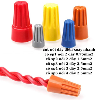 100 Cút nối dây điện nhanh mã SP loại dày dặn, đầu nối điện, cốt nối điện. cos nối dây điện