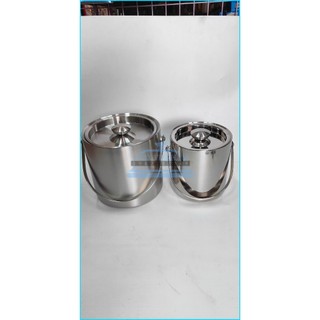 XÔ INOX 304 ĐỰNG ĐÁ 2 LỚP GIỮ NHIỆT CÓ NẮP/ XÔ 2 LỚP THẲNG