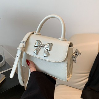 Túi xách nữ mini nơ bạc dễ thương cầm tay đeo chéo sang trọng quà tặng_ TDC013
