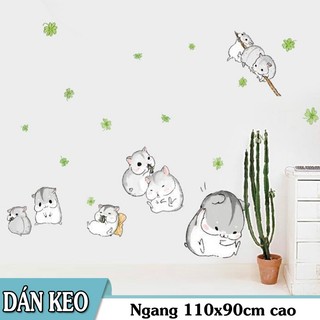 Decal trang trí dấn tường chú chuột Hamster